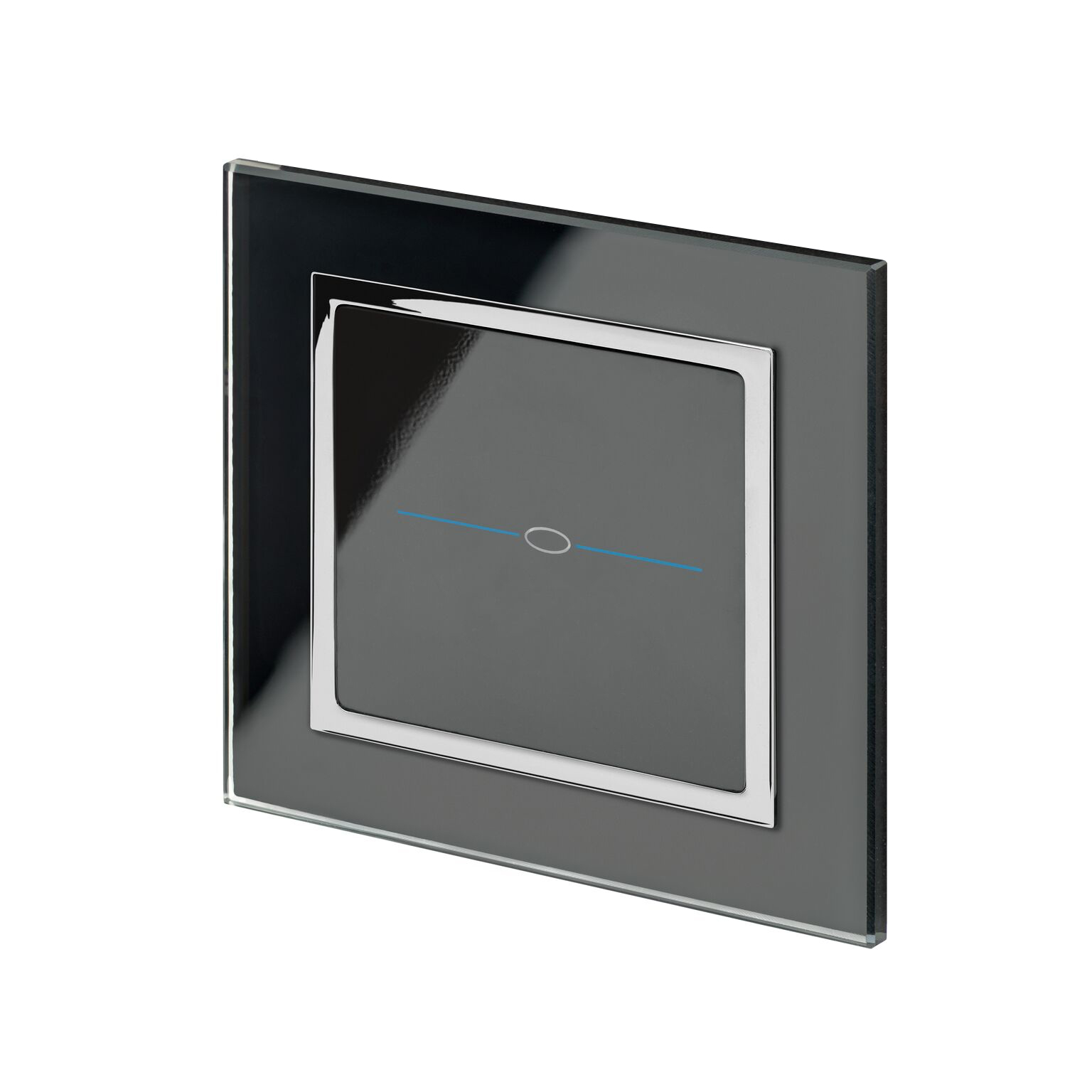 Crystal CT Wirefree Touch Light Switch 1 Gang Black RetroTouch